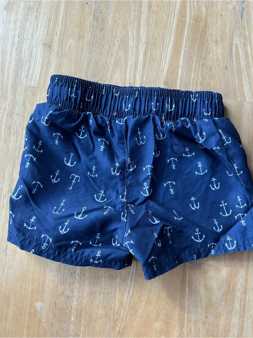 Navy Anchor Print nautical, boat seas Baby Boy Bodysuit onesie and Shorts  12M